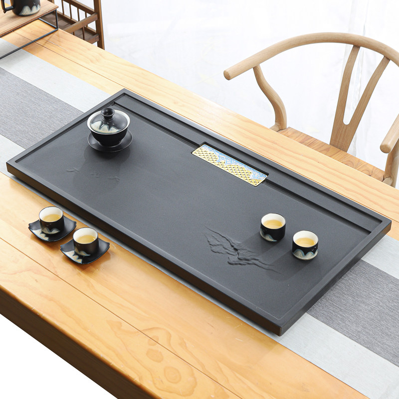 天然乌金石茶盘单盘家用简约茶具客厅整块高档石头茶海茶台盘托盘,餐饮具,茶盘,淘宝优惠券,粉丝福利购,淘宝优惠卷