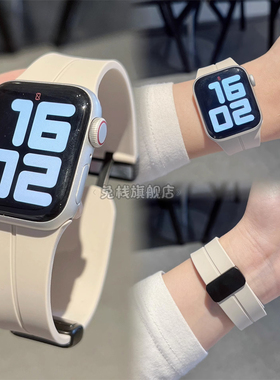 适用荣耀智能手表5ultra/4pro表带gs3i新款gs pro硅胶磁吸es表链配件男女watch4折叠扣magicwatch2亲选2i表带