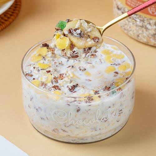 禧鸢果TII香蕉牛乳燕麦片5苹冲00g果香不加糖的食泡早餐营养速美