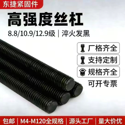 高强度丝杠通丝螺杆发黑牙条