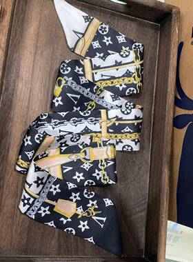 lv5&vv20丝巾发带飘带领巾细窄腰带斜角装饰绑包丝带小邮差包配件