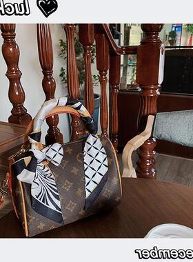 lv5&vv20丝巾绑包缠枕头包speedy25手柄保护老花丝带手提绑带飘带