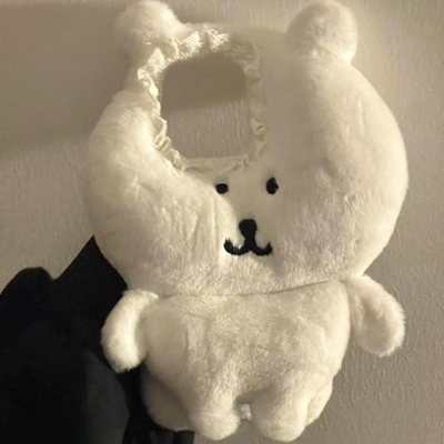 可爱毛绒自嘲熊冬季新款适用iPhone17promax手机壳15新款17pro网红女款13创意全包防摔16pro超好看17保护套