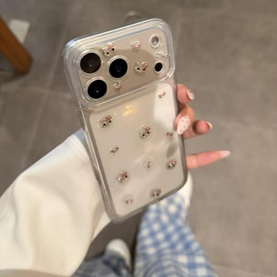 ins风透明滴胶立体猫咪适用iPhone17promax手机壳15新款17pro网红女款13创意全包防摔16pro超好看17保护套