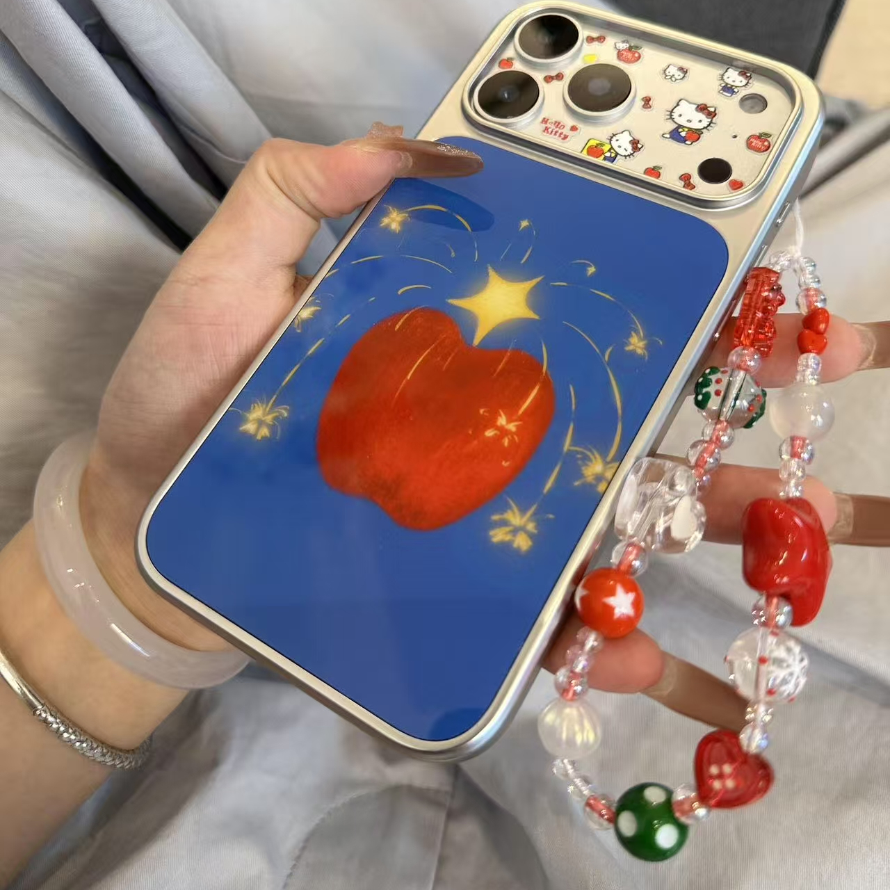 蓝色ins风星星烟花红苹果适用iPhone17promax手机壳15新款17pro网红女款13创意全包防摔16pro超好看17保护套