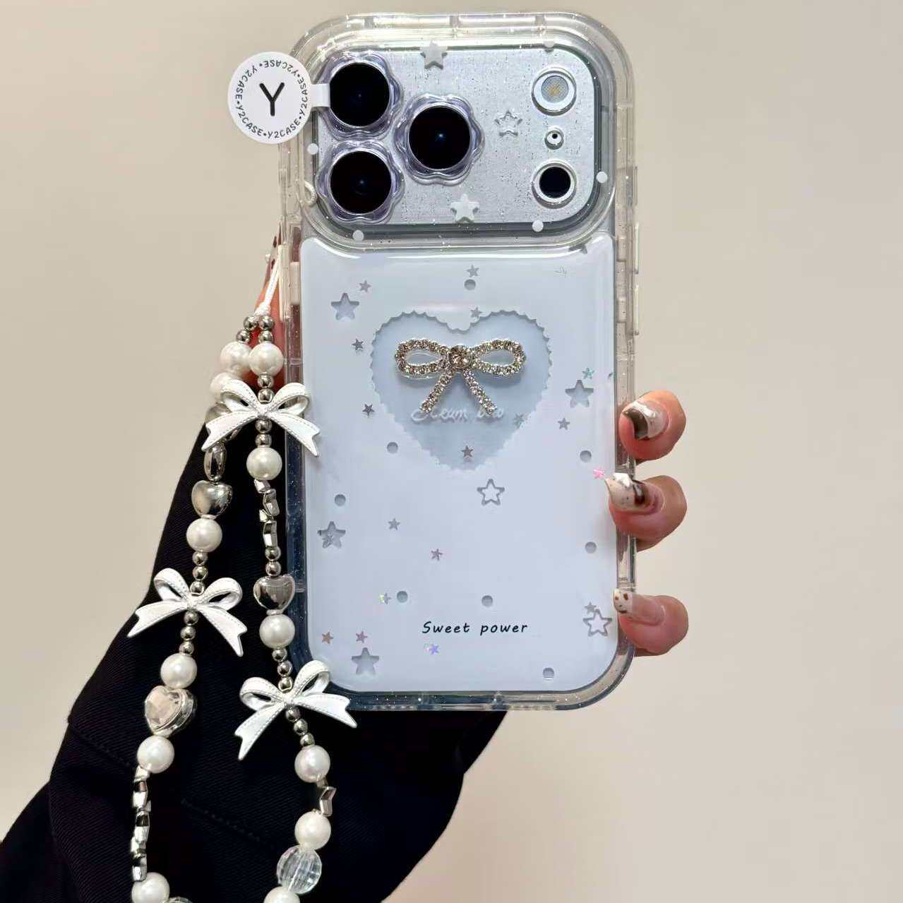 ins风简约星星蝴蝶结镜头适用iPhone17promax手机壳15新款17pro网红女款13创意全包防摔16pro超好看17保护套