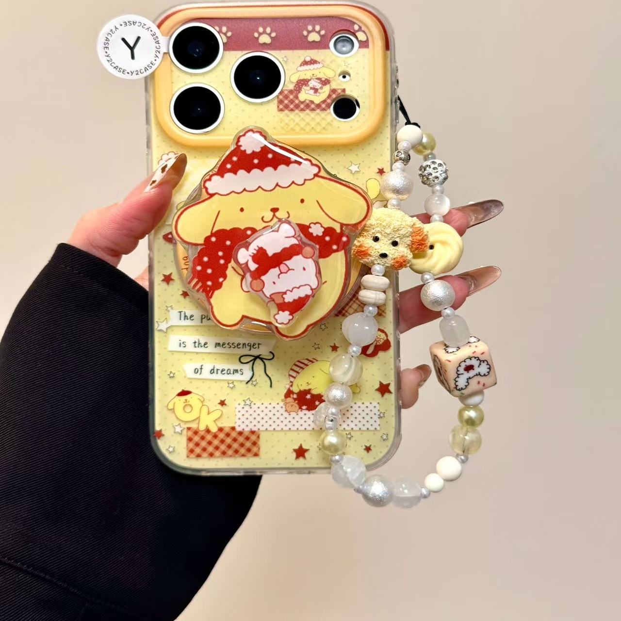 磨砂磁吸圣诞波点可爱围裙布丁狗适用iPhone17promax手机壳15新款17pro13创意全包防摔16pro超好看17保护套