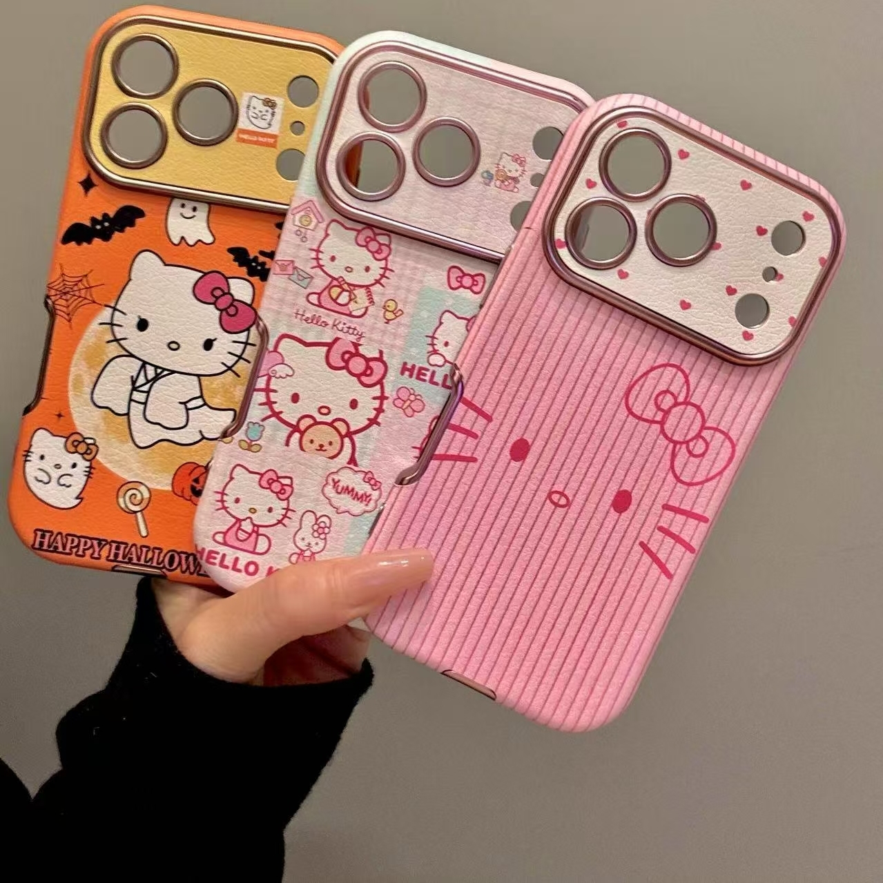 甜美可爱电镀幽灵猫咪表情适用iPhone17promax手机壳15新款17pro网红女款13全包防摔16pro超好看17保护套