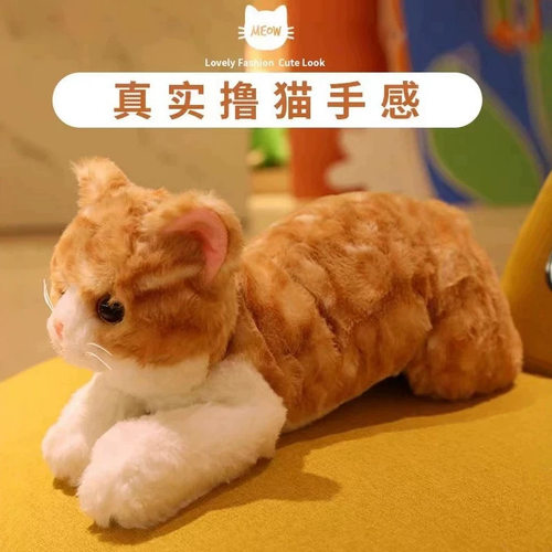 可爱小猫咪玩偶仿真猫猫公仔儿童睡觉抱枕宝宝毛绒玩具女孩布娃娃