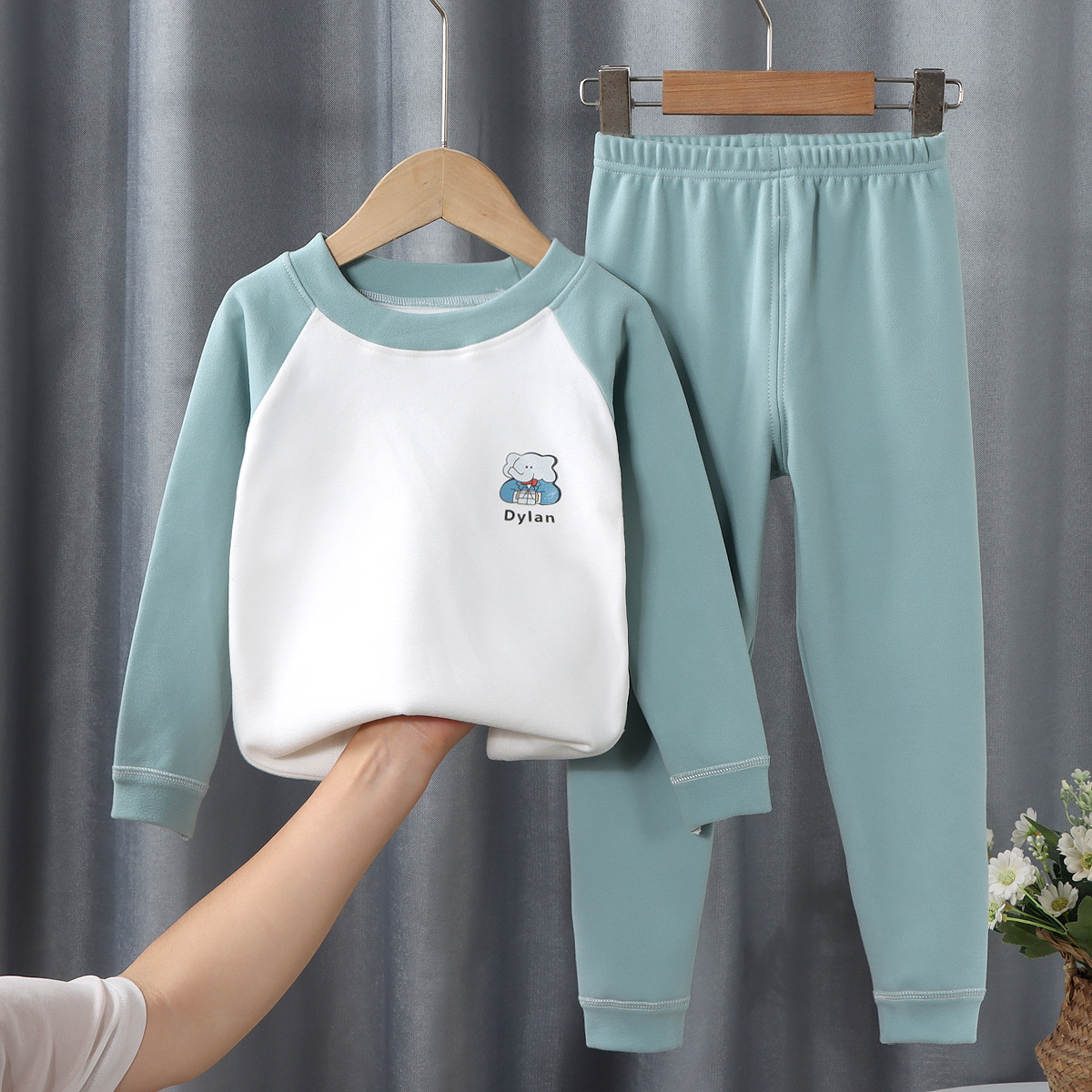 秋冬儿童德绒保暖套装男女童内衣