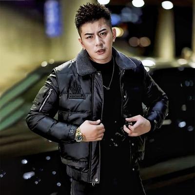 秋冬季潮流商务休闲加厚外套翻领