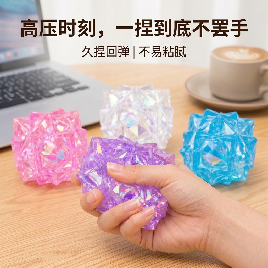 高透菱形捏捏乐麦芽糖慢回弹减压神器男女生发泄情绪挤压解压玩具