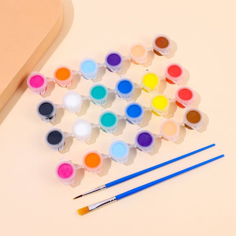 儿童diy画画3毫升6色连体丙烯颜料美术涂鸦颜料风筝绘画涂色颜料