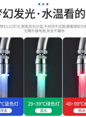 2025新款七彩LED万向旋转水龙头花纹设计温控SDF-B6360度舒适照明