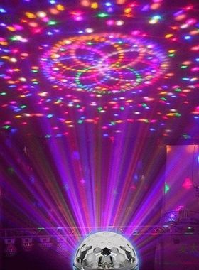 七彩旋转彩灯魔球灯泡家用KTV闪光灯led室内房间舞台灯广场麦太保