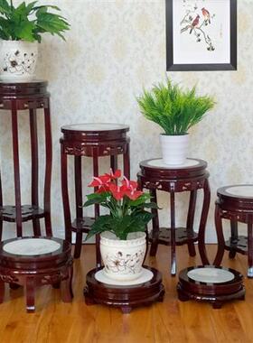 花架实木客厅中式单个置物落地室内鱼缸放盆景的小架子家用木质矮