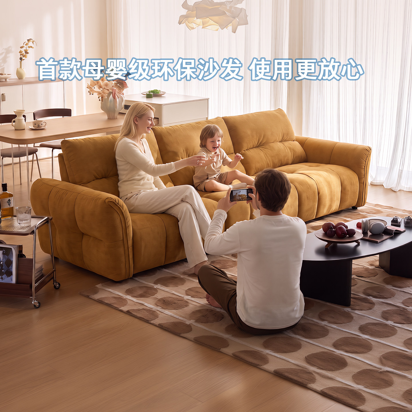 [新品]LAZBOY乐至宝沙发布艺防猫抓母婴级奶油风功能客厅6106宠爱