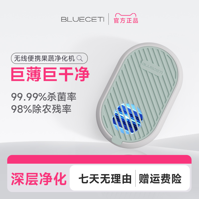 BLUECETI蓝力鲸果蔬清洗机食材净化器家用无线洗菜机洗水果神器