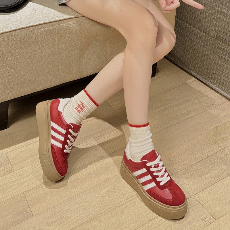 小个子厚底内增高真皮德迅鞋板鞋女小码313233透气休闲鞋2025新款,女鞋,休闲板鞋,淘宝优惠券,粉丝福利购,淘宝优惠卷