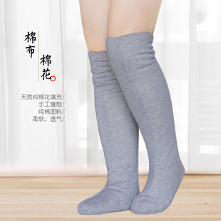 手工棉花袜子冬季 成人棉袜 加厚高筒护膝棉袜子男女脚套春秋夏季