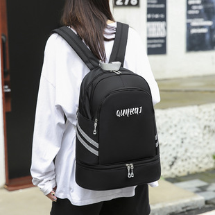 新款干湿分离游泳包女健身包男运动鞋仓包防水轻便旅行双肩背包