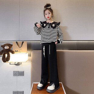 女童卫衣春秋新款 儿童休闲长袖 娃娃领上衣小女孩秋季 衣服 洋气秋装