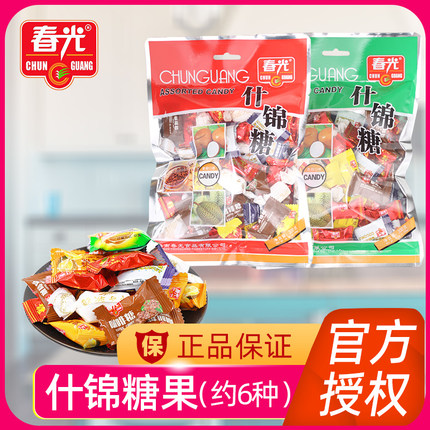 海南特产春光食品什锦糖300g年货糖果椰子咖啡榴莲软硬零食喜糖