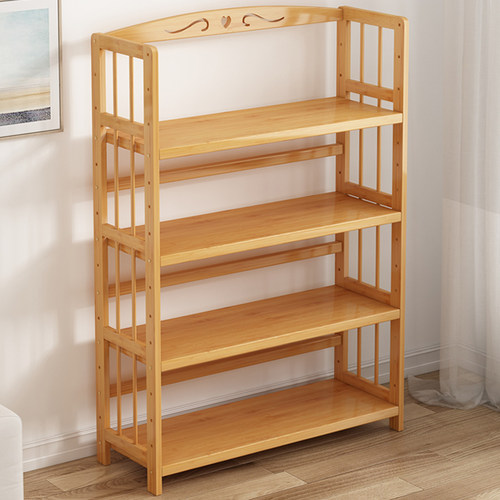 微竹希语楠竹书架简易多层落地