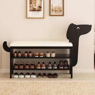 实木换鞋凳鞋架简易家用入户进门口穿鞋凳子可坐一体多层收纳鞋柜