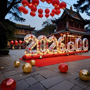 2026新年气模装 饰商场门口美陈充气摆件商业街景区游乐场布置拍照