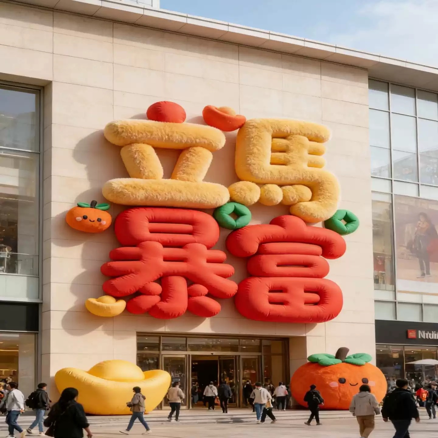 2026毛绒立马暴富摆件装饰装饰品