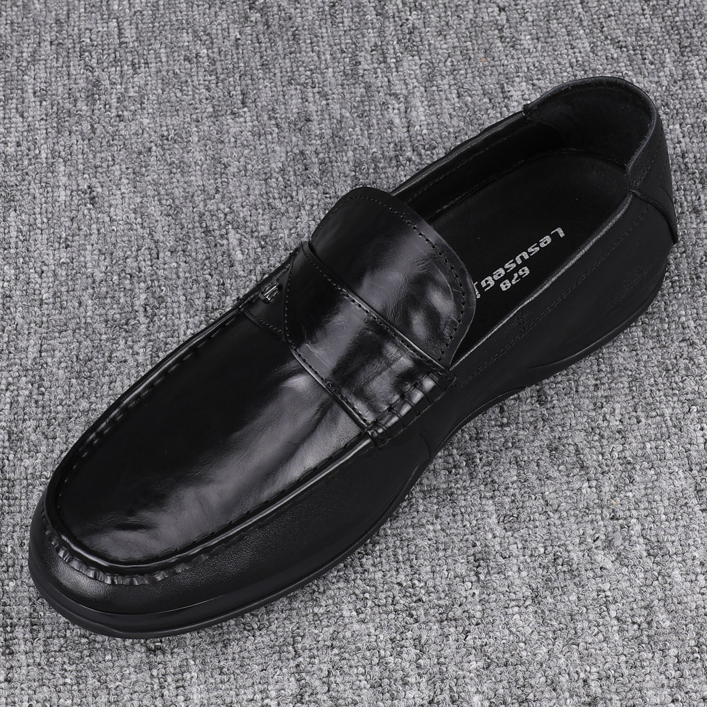 真皮豆豆鞋2025新款男士商务百搭休闲皮鞋软底懒人一脚蹬乐福鞋潮