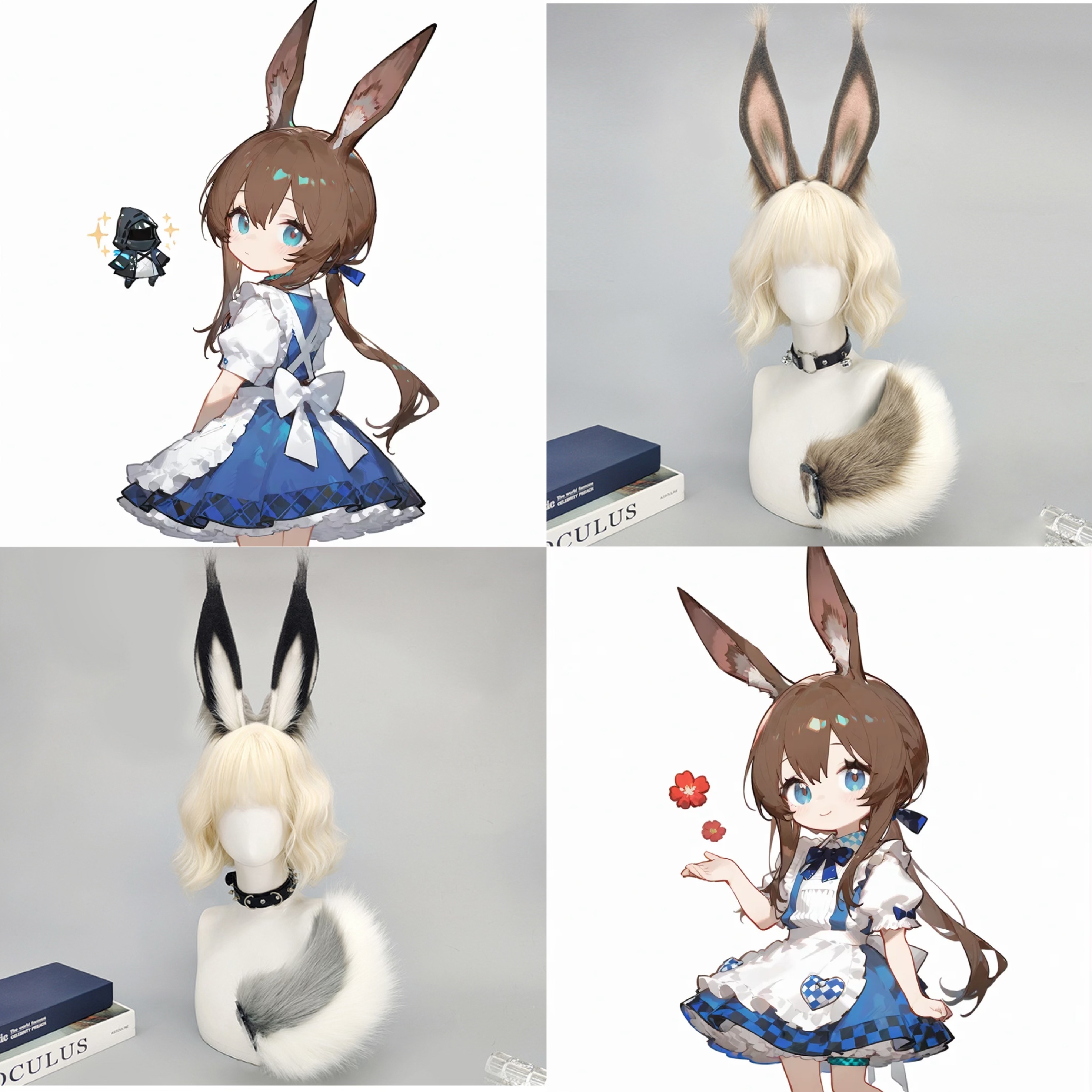 方舟干员兔耳朵发箍手作兽耳头饰