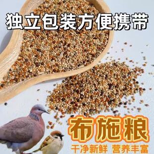 布施粮小型鸟粮鸽子野外鸟食布施麻雀斑鸠户外投喂专用天然粮带壳