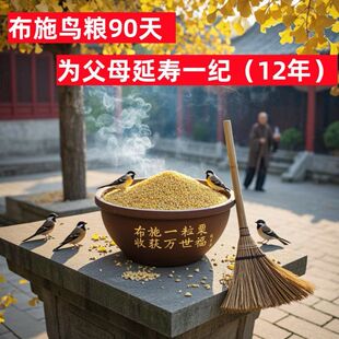 布施鸟食喂鸟五子黍谷杂粮小米袋谷子户外阳台麻雀喜鹊画眉文鸟鸦