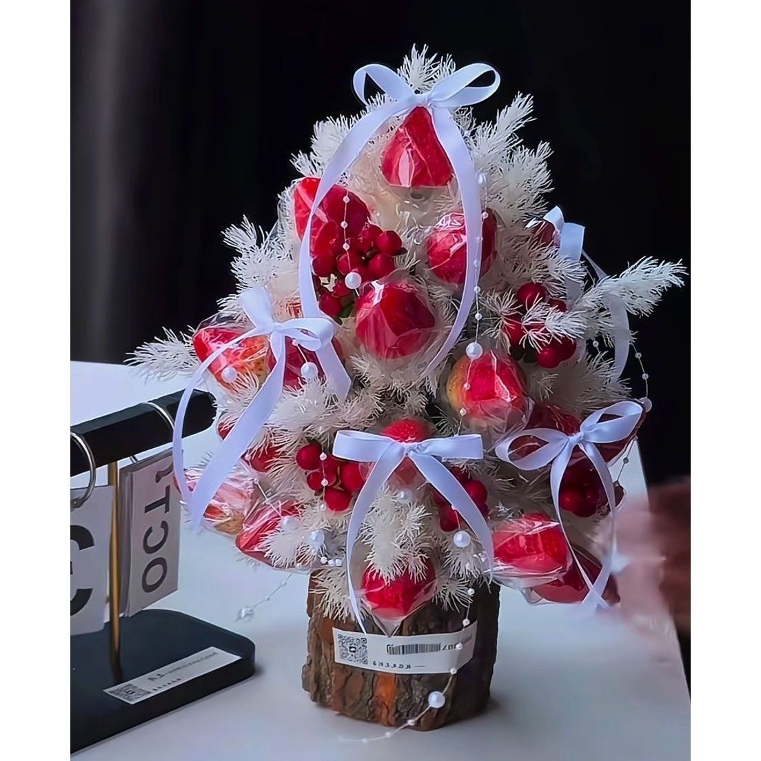 草莓塔花束抱抱桶自制DIY材料包礼物圣诞树送朋友闺蜜女友男朋友