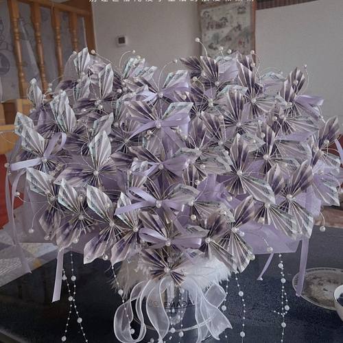 创意蝴蝶有钱花抱抱桶材料包生日礼物送情侣母亲节父亲节情人节