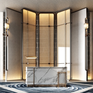 别墅酒店不锈钢镂空屏风入户玄关浮雕金属铝雕花隔断大厅小区格栅