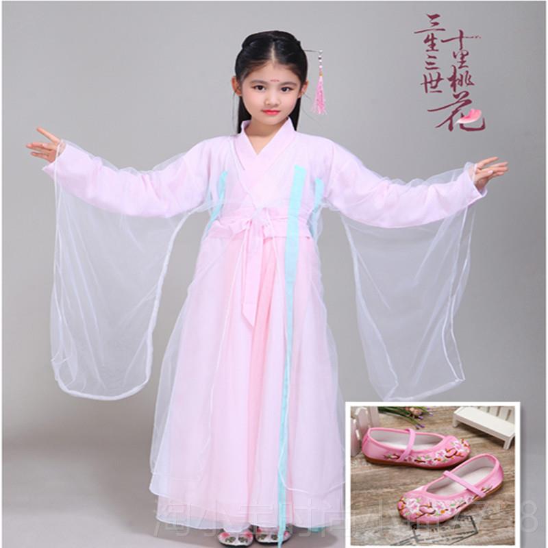 正品新品童三生三世十里桃儿花白浅c女os同款童古装演出服服仙女