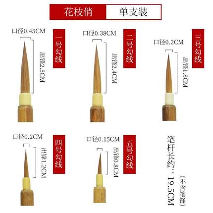 新品墨客沁花枝俏勾线笔狼毫毛笔套装长峰小楷国画细毛笔小工笔勾