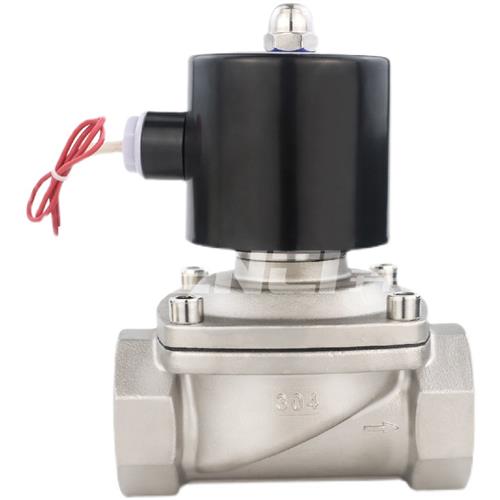 304不锈钢电磁阀 水阀 2W型气阀一寸2寸4分dn50 dn25 220V3分常闭