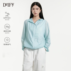 DeIFy/缔弗UPF50+时尚原纱防晒衣女26夏季新款轻薄透气休闲防晒服