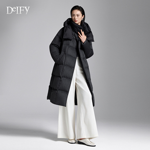 DeIFy/缔弗科鲁达2.0 羊毛系列25冬款加厚绗缝95鹅绒羽绒服女长款