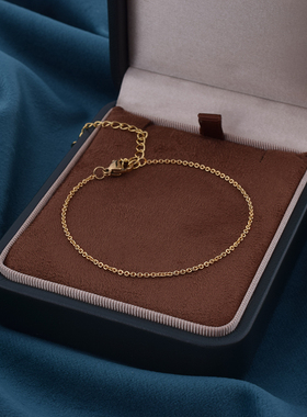 14K包金纤细温柔不掉色素手链