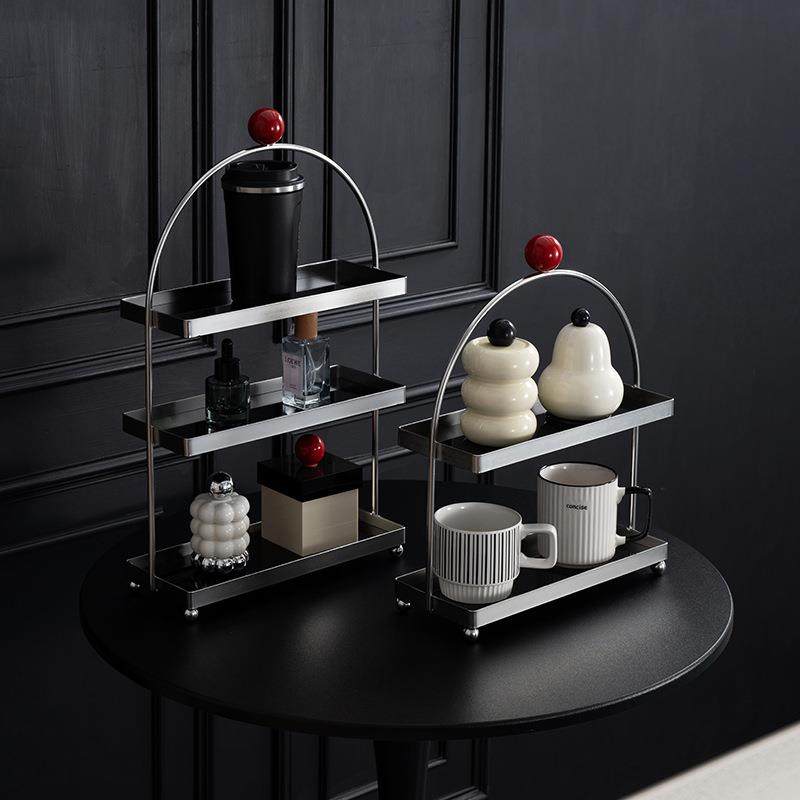 不锈钢置物架中古风拱形多层桌面水杯架子卫生间客厅化妆品收纳架,收纳整理,书桌收纳置物架,淘宝优惠券,粉丝福利购,淘宝优惠卷
