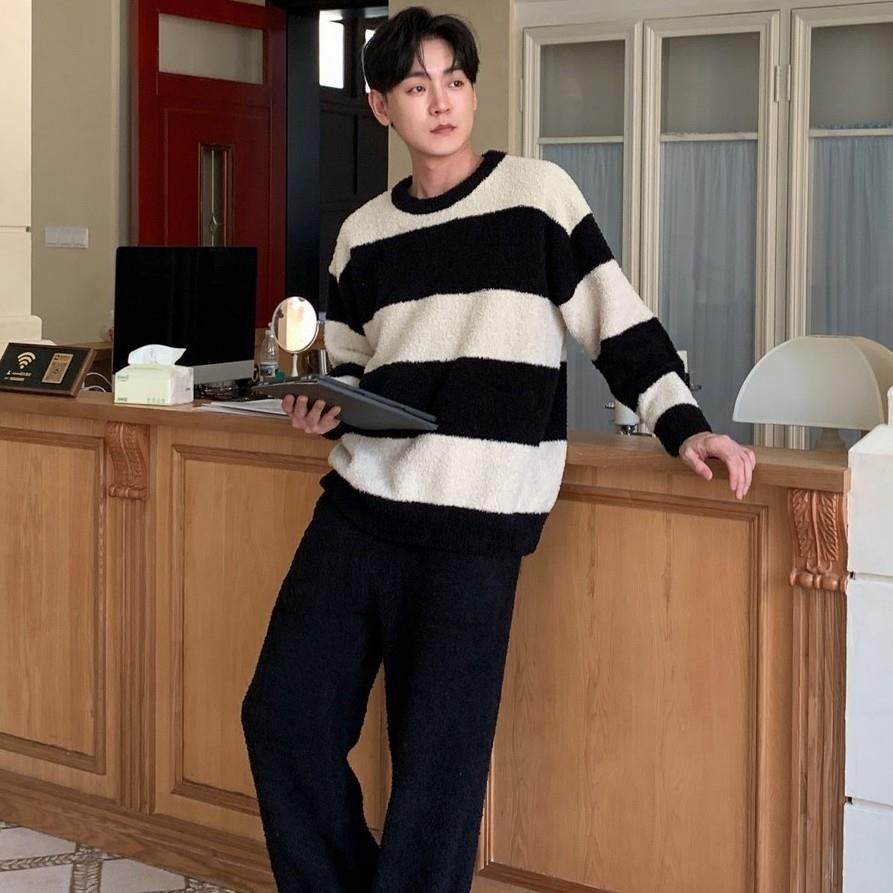 1090半边绒男士家居服冬季新款软绵绵加绒加厚保暖睡衣可外穿大码,女士内衣/男士内衣/家居服,睡衣/家居服套装,淘宝优惠券,粉丝福利购,淘宝优惠卷