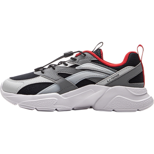 李宁儿童运动鞋2024新款男童鞋中大童女童秋冬款青少年软底跑步鞋