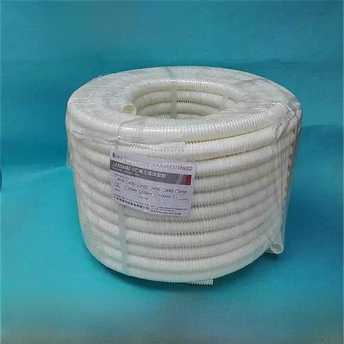 Lesso Pvc硬波纹管外径16mm 20 25 32 40 50穿线管阻燃绝缘钢丝管
