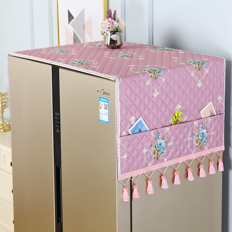 缘心草冰箱盖巾防尘罩带收纳袋