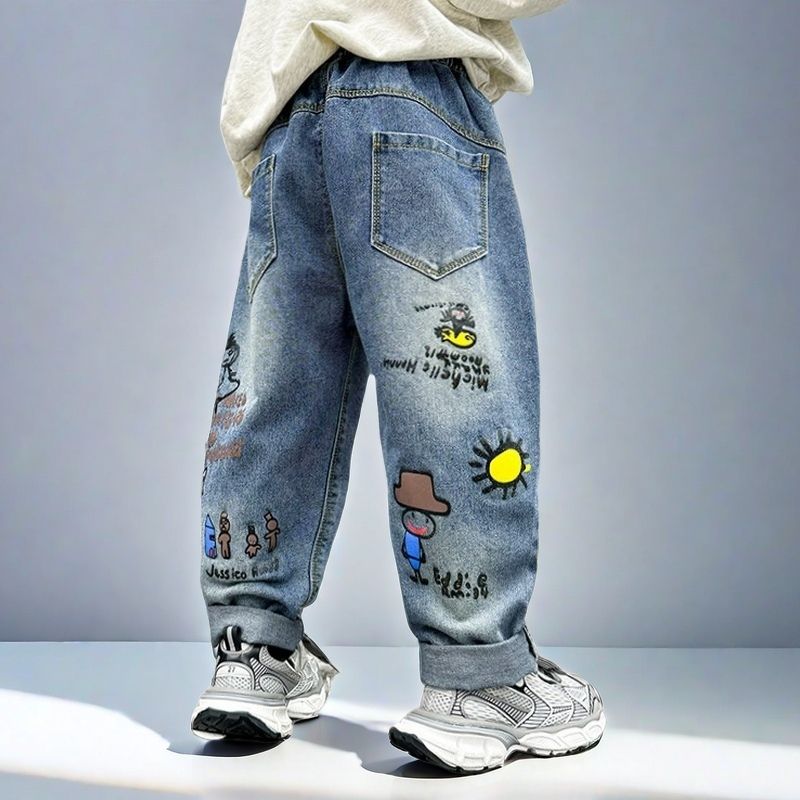 儿童牛仔裤中小子男孩长